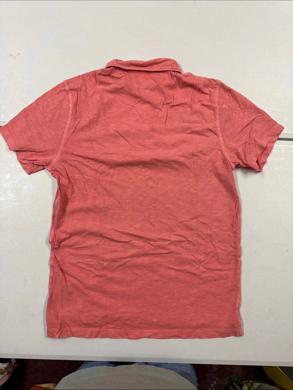J. Crew Men's Coral-Pink Short Sleeve Polo